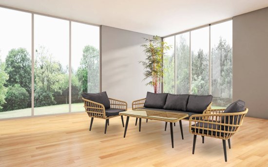 Набор садовой мебели LIANA алюминий цвет грано/темно-серый диван - 1 шт стол - 1 шт кресло - 2 шт