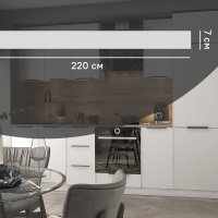 Карниз для кухонного шкафа Инта Delinia ID 220x7 см МДФ цвет белый