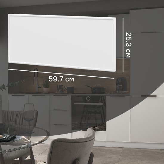 Фасад для кухонного шкафа Инта 59.7x25.3 см Delinia ID МДФ цвет белый