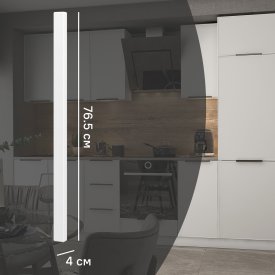 Угол для кухонного шкафа Инта 4x76.5 см Delinia ID МДФ цвет белый