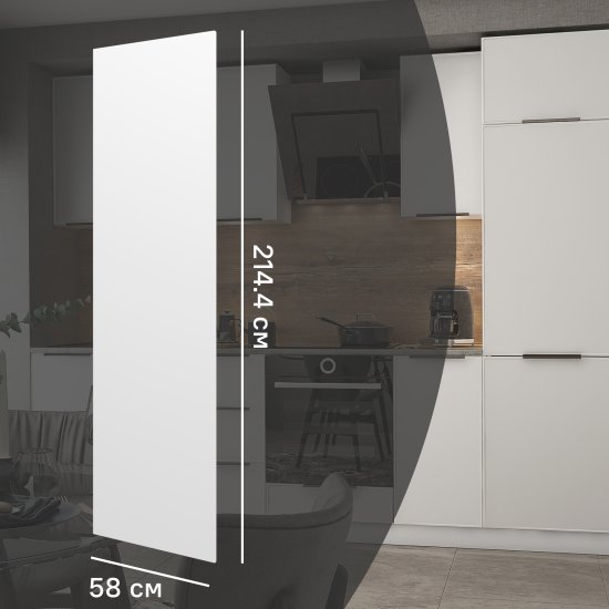 Фальшпанель для кухонного шкафа Инта 58x214.4 см Delinia ID МДФ цвет белый