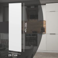 Фасад для кухонного шкафа Инта 29.7x102.1 см Delinia ID МДФ цвет белый