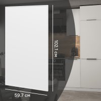 Фасад для кухонного шкафа Инта 59.7x102.1 см Delinia ID МДФ цвет белый