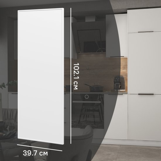 Фасад для кухонного шкафа Инта 39.7x102.1 см Delinia ID МДФ цвет белый