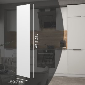 Фасад для кухонного шкафа Инта 59.7x137.3 см Delinia ID МДФ цвет белый
