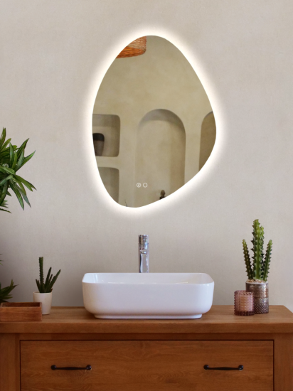 Зеркало для ванной Ницца DSNZ5070 с подсветкой сенсорное с подогревом 50x70 см