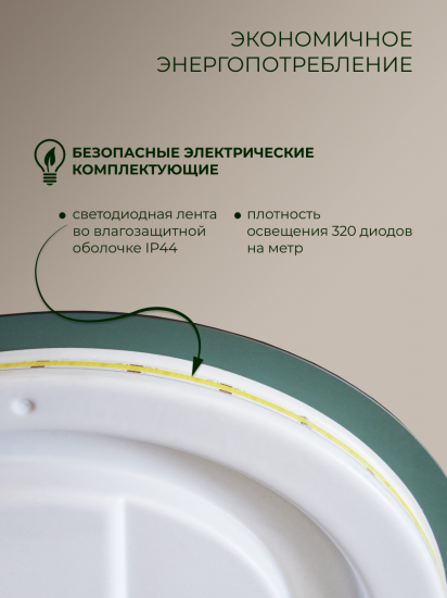 Зеркало для ванной Милан DSM8065 с подсветкой сенсорное с подогревом 80x65 см