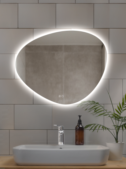 Зеркало для ванной Милан DSM8065 с подсветкой сенсорное с подогревом 80x65 см