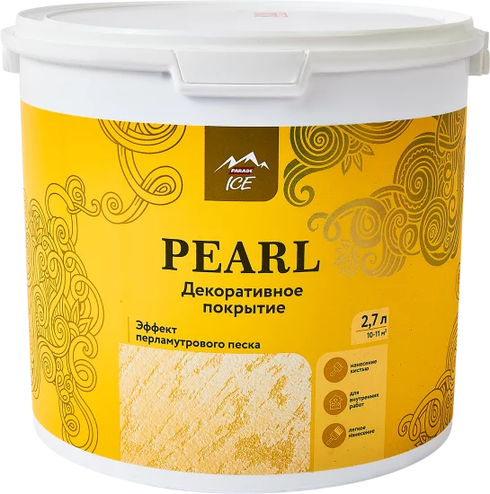Покрытие декоративное Parade Pearl с перламутровым песком 2.7 л