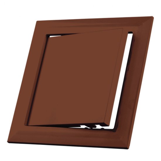 Люк ревизионный НашВент Дверца Д пластиковый 150х150 мм накладной коричневый