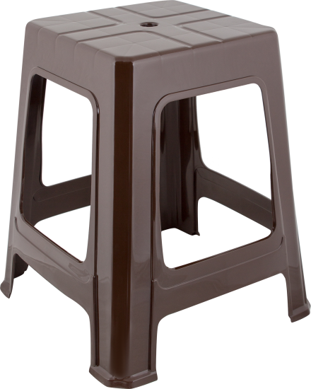Табурет садовый 39x39x45 см пластик коричневый