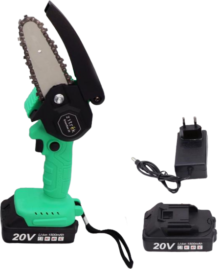 Пила аккумуляторная Zitrek Greensaw 082-1850 20 В шина 10 см 2x1,5 Ач АКБ и ЗУ в комплекте
