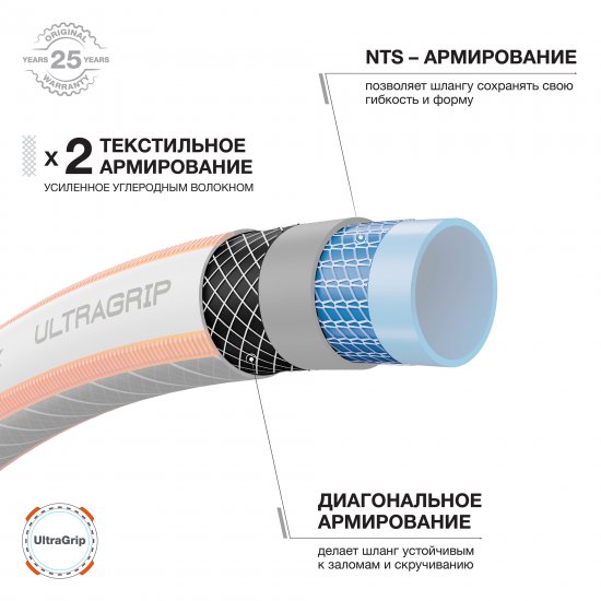 Шланг садовый Daewoo DWH 4134 Ultra Grip 3/4