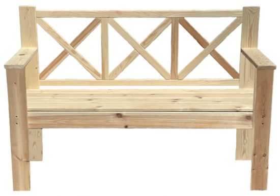 Скамейка Лопетта 150x44x84 см дерево цвет светло-желтый