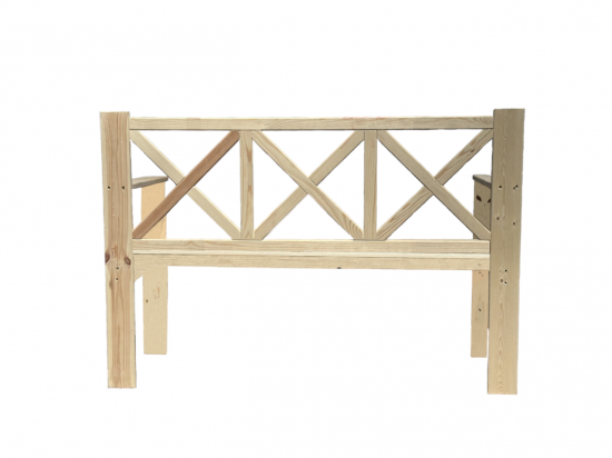 Скамейка Лопетта 150x44x84 см дерево цвет светло-желтый