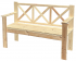 Скамейка Лопетта 150x44x84 см дерево цвет светло-желтый