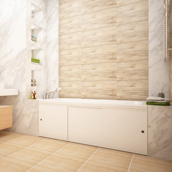 Экран для ванны Метакам Bravo ПВХ 148х52 см белый раздвижной (ЭПS_012169)