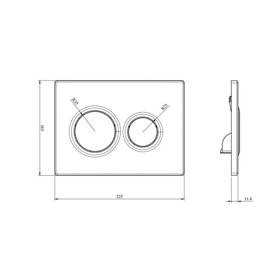 Клавиша смыва для инсталляций Berges Balance BO хром глянцевый (041463)