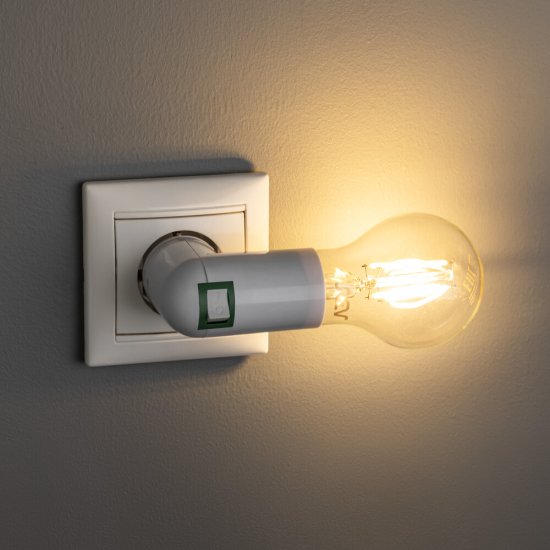 Переходник розеточный для ламп Е27 Duwi IP20 угловой (24639 8)