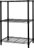 Стеллаж сетчатый металл 3 полки 60x90x35 см цвет черный нагрузка на полку 50 кг
