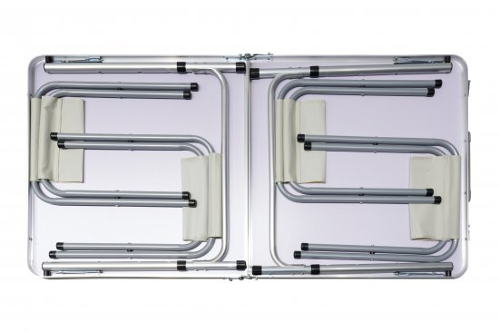 Набор мебели для пикника Camp Set металл цвет бежевый столик 1 шт. стул 4 шт.