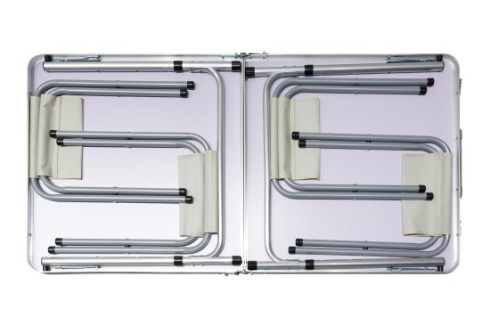 Набор мебели для пикника Camp Set металл цвет бежевый столик 1 шт. стул 4 шт.