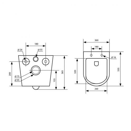 Унитаз подвесной Lavelly Notic безободковый с сиденьем дюропласт микролифт смыв торнадо (1039459)