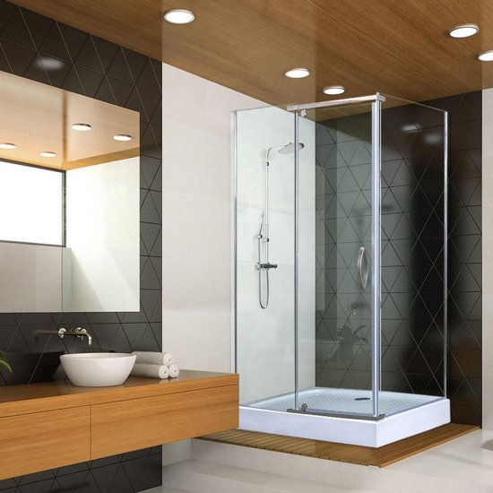 Душевой уголок Alex Baitler Серия 2 хром 120х90х200 см прямоугольник стекло прозрачное 8 мм (AB214-120)