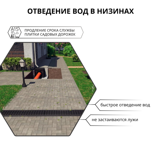 Решетка к каналам DN100 пластиковая 0.5 м