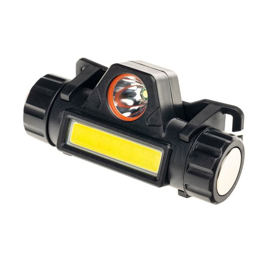 Фонарь налобный Ritter светодиодный 2 LED 5 Вт аккумуляторный Li-Ion 1200 мАч пластик 2 режима (56206 5)