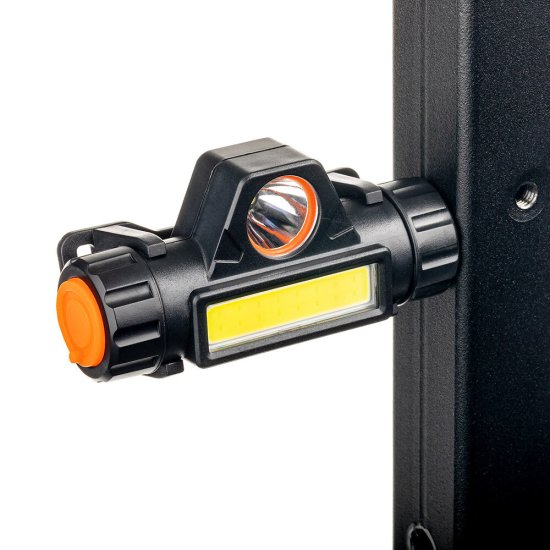 Фонарь налобный Ritter светодиодный 2 LED 5 Вт аккумуляторный Li-Ion 1200 мАч пластик 2 режима (56206 5)