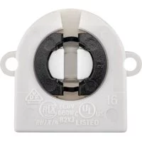 Патрон для лампы G13 Duwi ПВХ 60 Вт IP20 торцевой белый (24663 3)