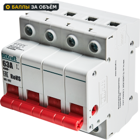 Выключатель-разъединитель Dekraft ВН-102 4Р 63А 17015DEK