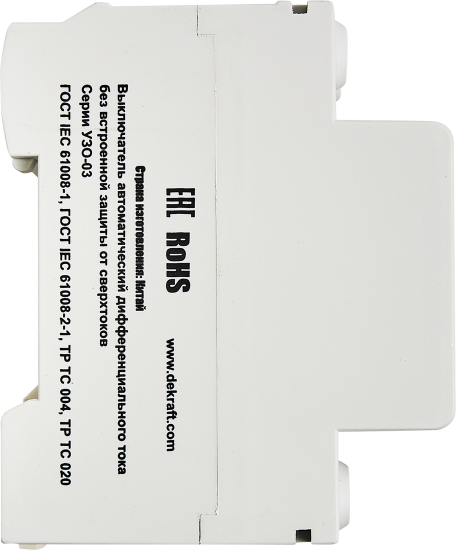 УЗО Dekraft ВДТ УЗО-03 4P 40 А 100 мА 6 кА АС14243DEK