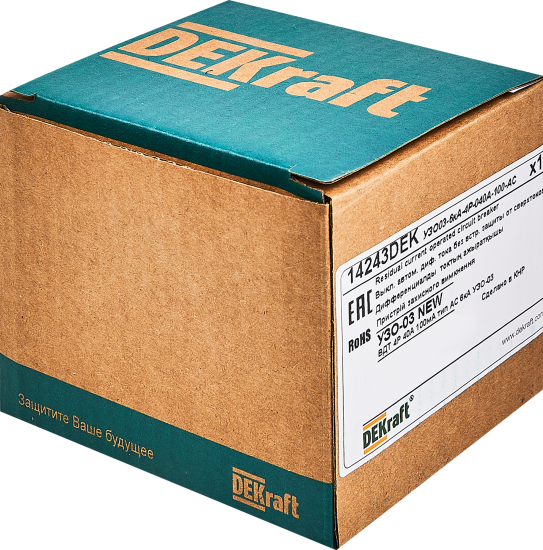 УЗО Dekraft ВДТ УЗО-03 4P 40 А 100 мА 6 кА АС14243DEK