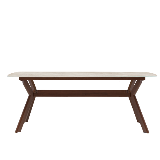 Стол садовый Naterial Retro 200x100x74 см стекло/алюминий цвет бежево-коричневый