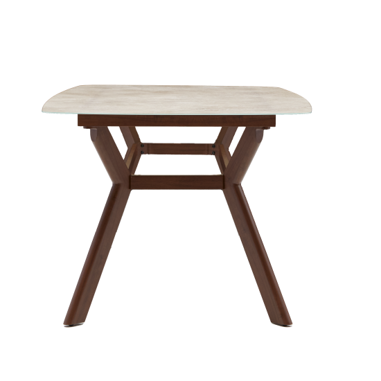 Стол садовый Naterial Retro 200x100x74 см стекло/алюминий цвет бежево-коричневый