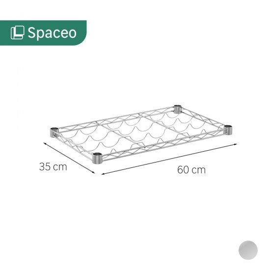 Полка для бутылок Spaceo 60x35 см сталь цвет хром