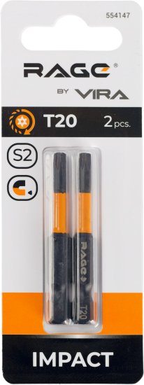 Бита ударная Rage 554147 T20x50 мм, 2 шт.
