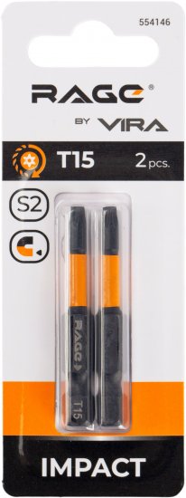 Бита ударная Rage 554146 T15x50 мм, 2 шт.