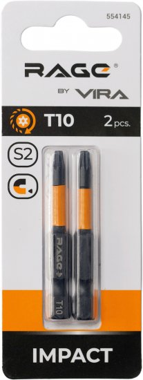 Бита ударная Rage 554145 T10x50 мм, 2 шт.