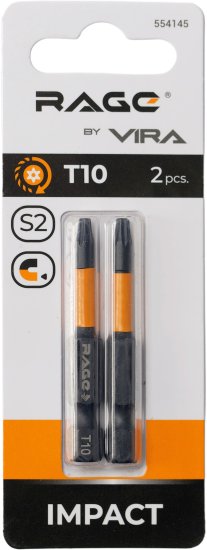 Бита ударная Rage 554145 T10x50 мм, 2 шт.