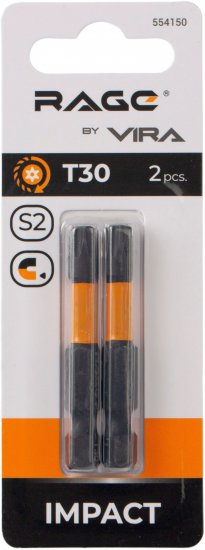 Бита ударная Rage 554150 T30x50 мм, 2 шт.