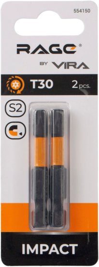 Бита ударная Rage 554150 T30x50 мм, 2 шт.