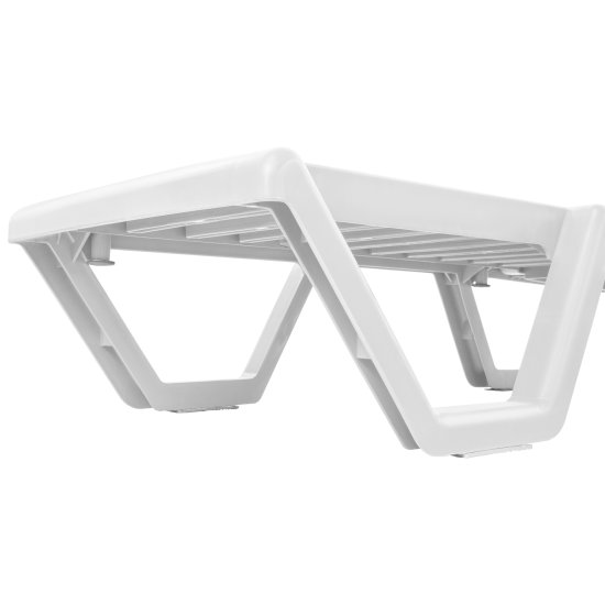 Шезлонг Атлант 186x63x32 см пластик белый