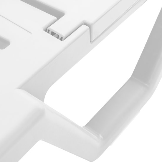 Шезлонг Атлант 186x63x32 см пластик белый