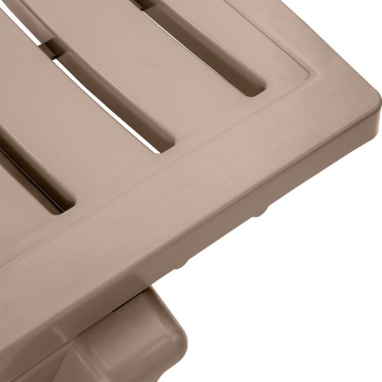 Шезлонг Атлант 184x62x33 см пластик цвет мокко