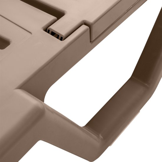 Шезлонг Атлант 184x62x33 см пластик цвет мокко