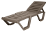 Шезлонг Атлант 184x62x33 см пластик цвет мокко