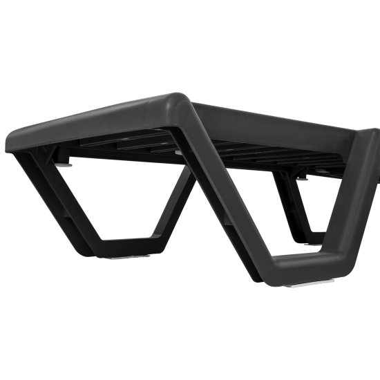 Шезлонг Атлант 184x62x33 см пластик цвет графит